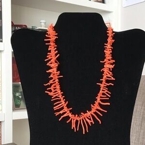 VINTAGE Coral Salmon Graduated Branch Necklace
